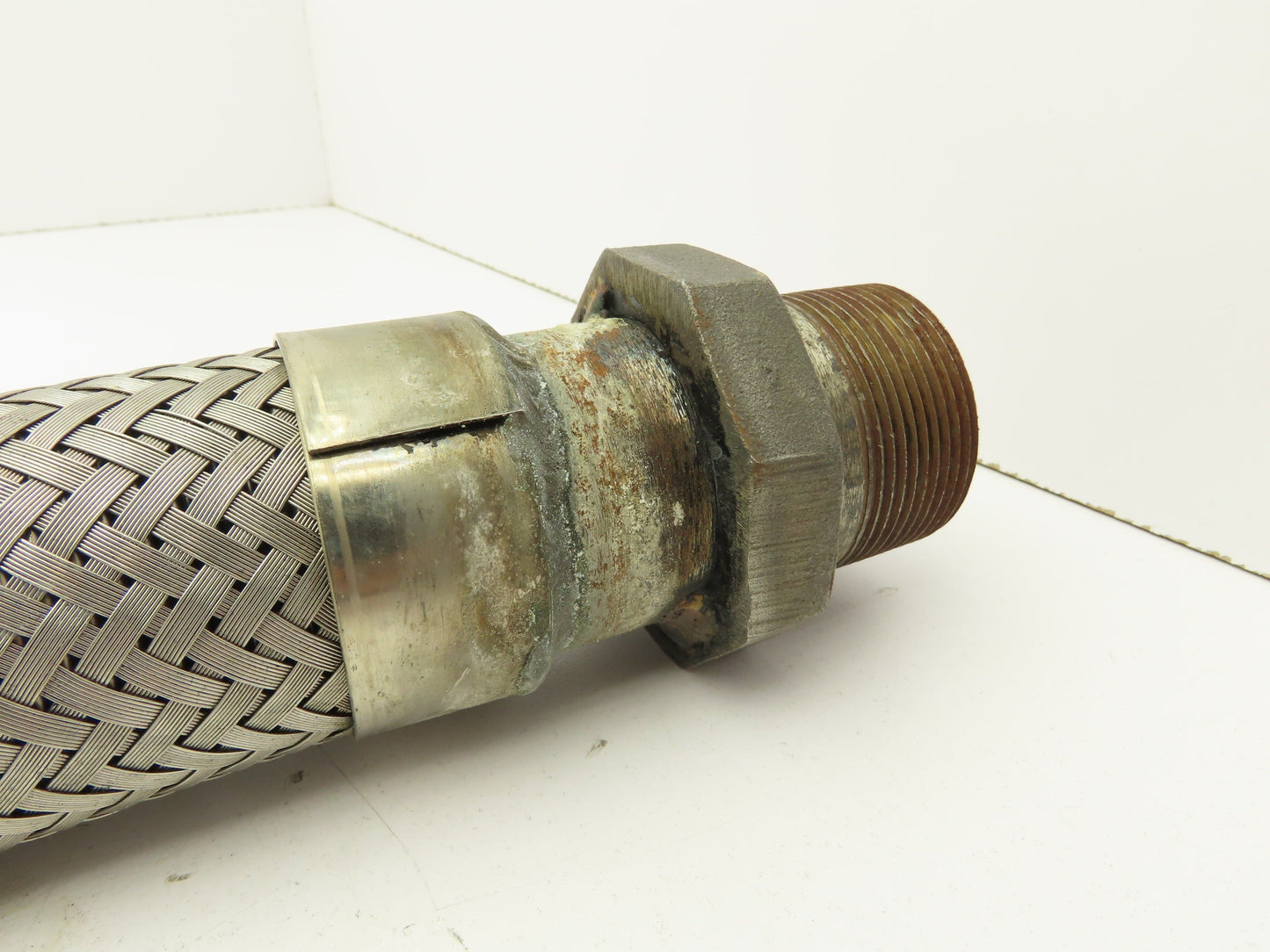 Hydra Stainless Steel Braided Flex Hose 1-1/2" x 23" Long 1-1/2" NPT Male Ends