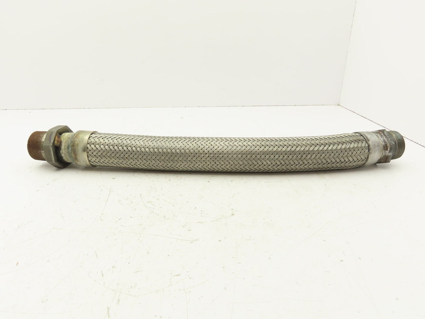 Hydra Stainless Steel Braided Flex Hose 1-1/2" x 23" Long 1-1/2" NPT Male Ends