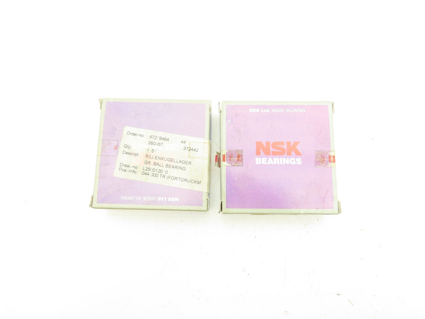NSK 6012CM Deep Groove Ball Bearing 60 mm ID 95 mm OD Lot of 2