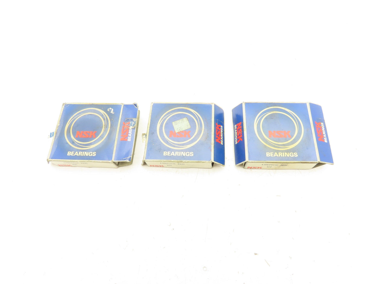 NSK 6306VVC3E Deep Groove Roller Bearing 30 mm ID 72 mm OD Lot of 3