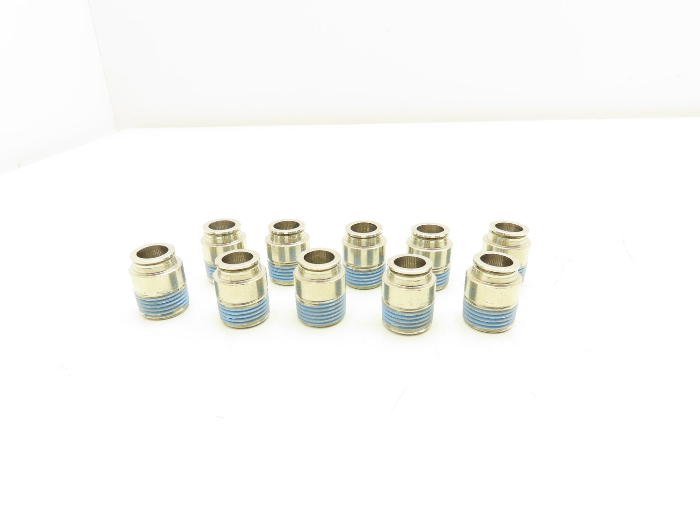 ATP B38-03MH Male Straight Fitting 3/8" Push Tube 3/8" Male NPT Brass Lot of 10