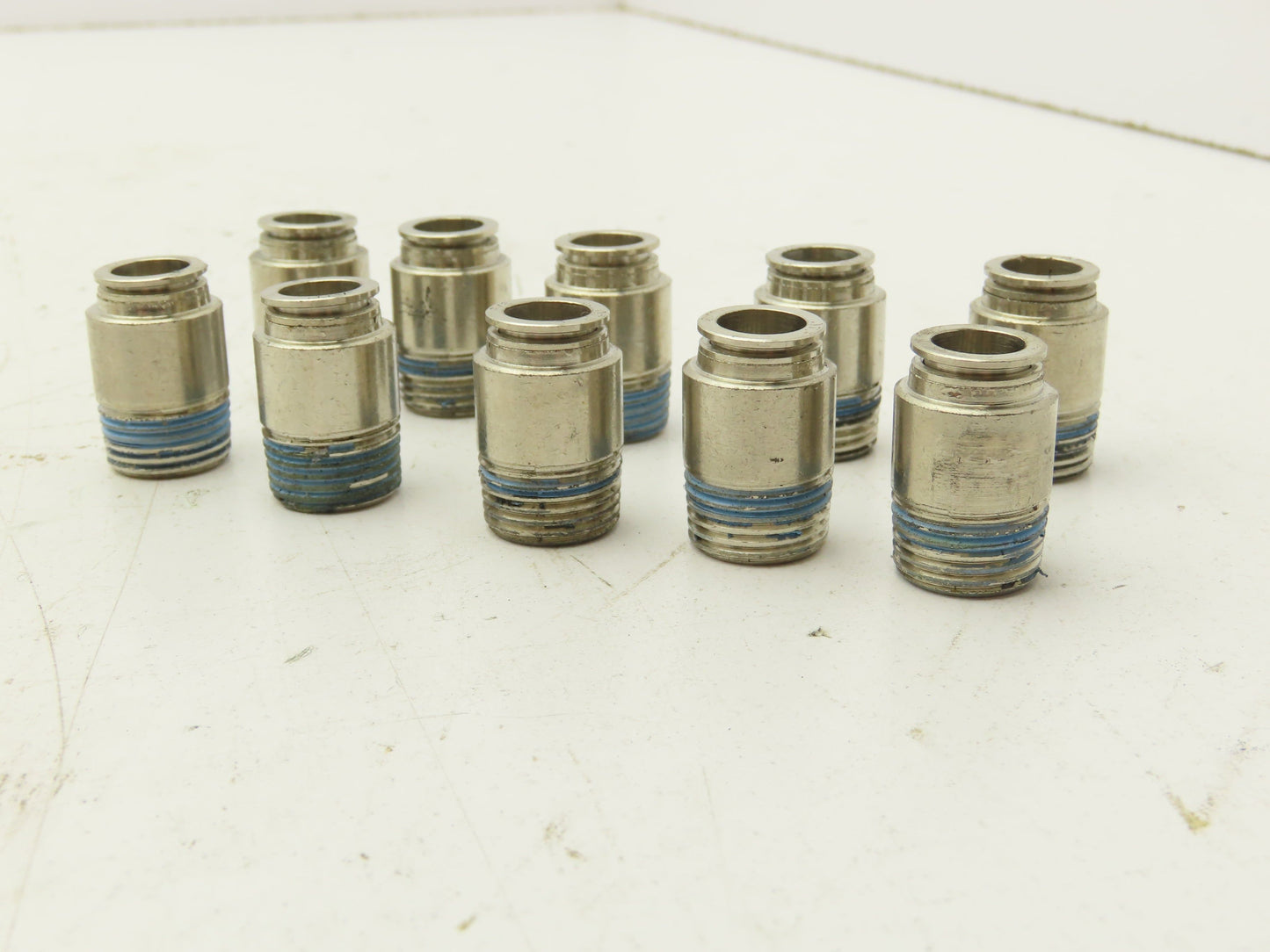 ATP B38-03MH Male Straight Fitting 3/8" Push Tube 3/8" Male NPT Brass Lot of 10