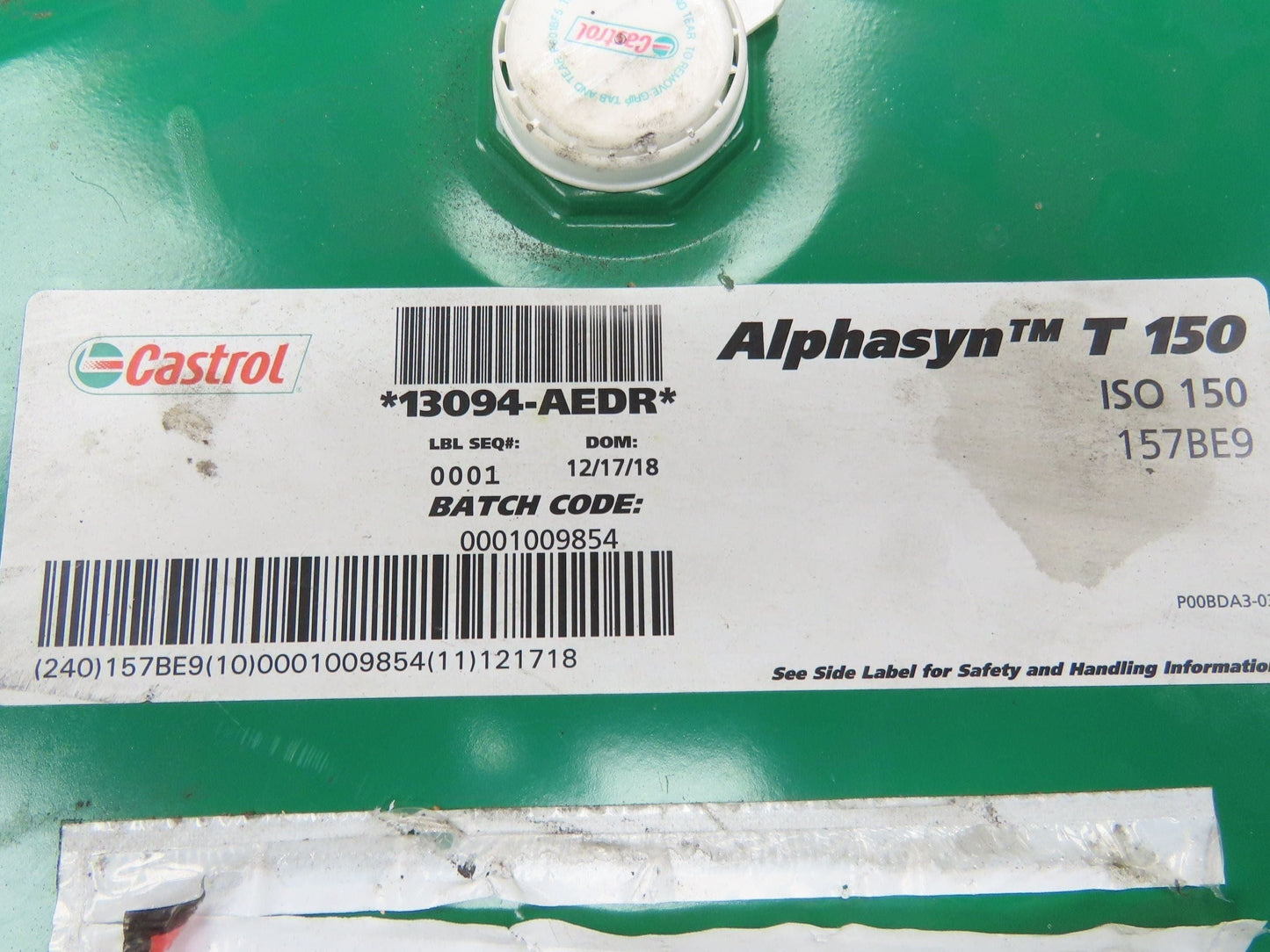 Castrol ISO 150 Alphasyn T 150 Synthetic Gear Oil 55 Gal Drum