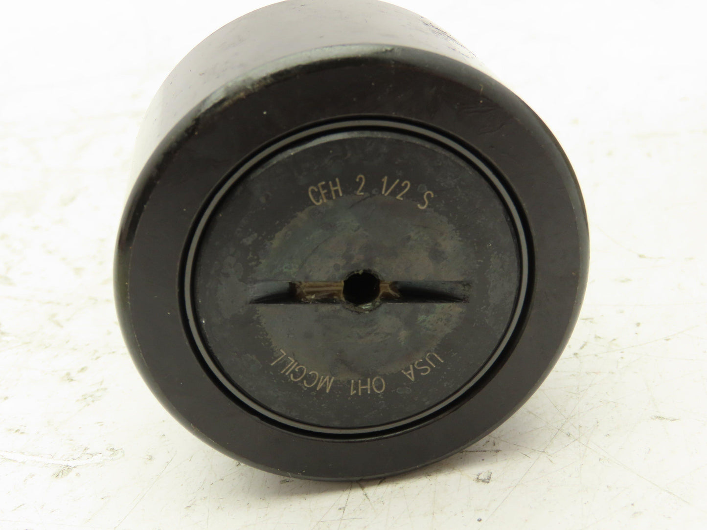 McGill CFH 2 1/2 S Flat Cam Follower Bearing 2.5x1.5" Roller 1.25" Stud Dia