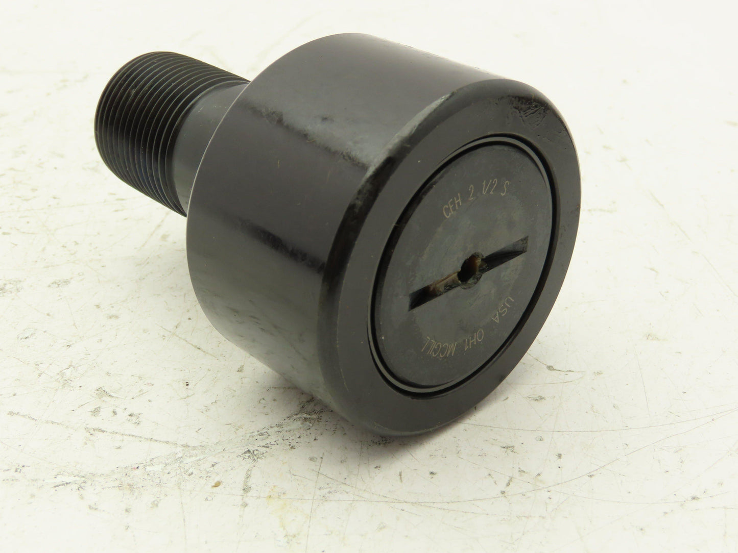 McGill CFH 2 1/2 S Flat Cam Follower Bearing 2.5x1.5" Roller 1.25" Stud Dia