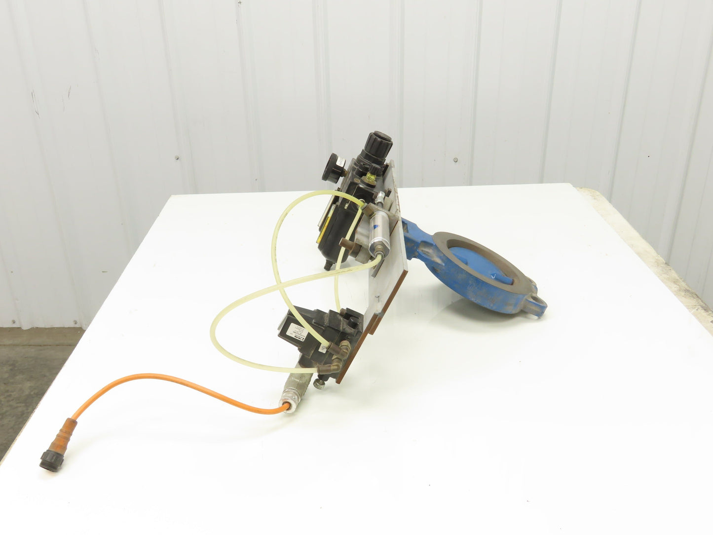 Parker Pneumatic Cylinder Actuated 5" Butterfly Valve 150psi 24VDC Solenoid