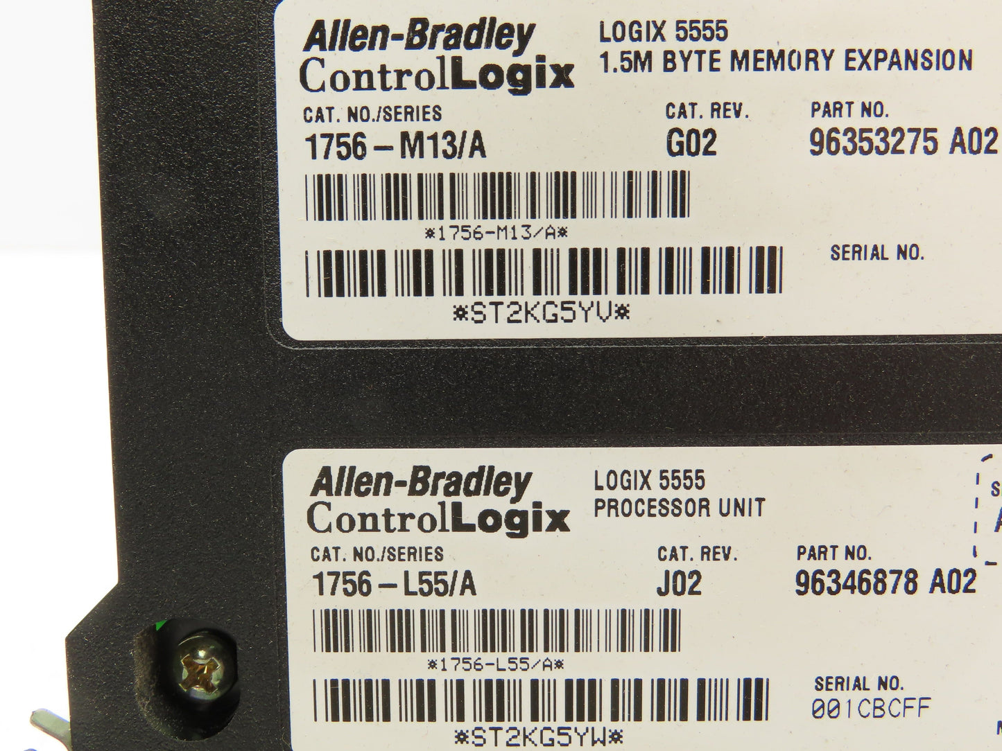 Allen Bradley 1756-L55 ControlLogix 5555 Processor Module M13 Memory 1.5M Byte