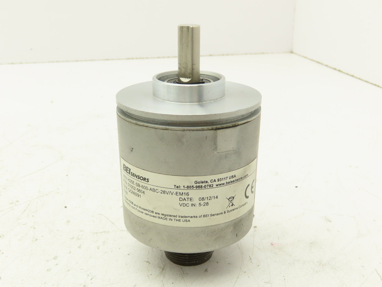 BEI Sensors H25E-SB-600-ABC-28V/V-EM16 Industrial Rotary Encoder 3/8" Shaft