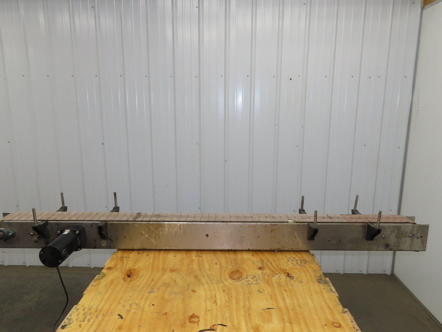 4.5"x 7' 6" Tabletop Belt Stainless Bottle Conveyor 90VDC End Drive