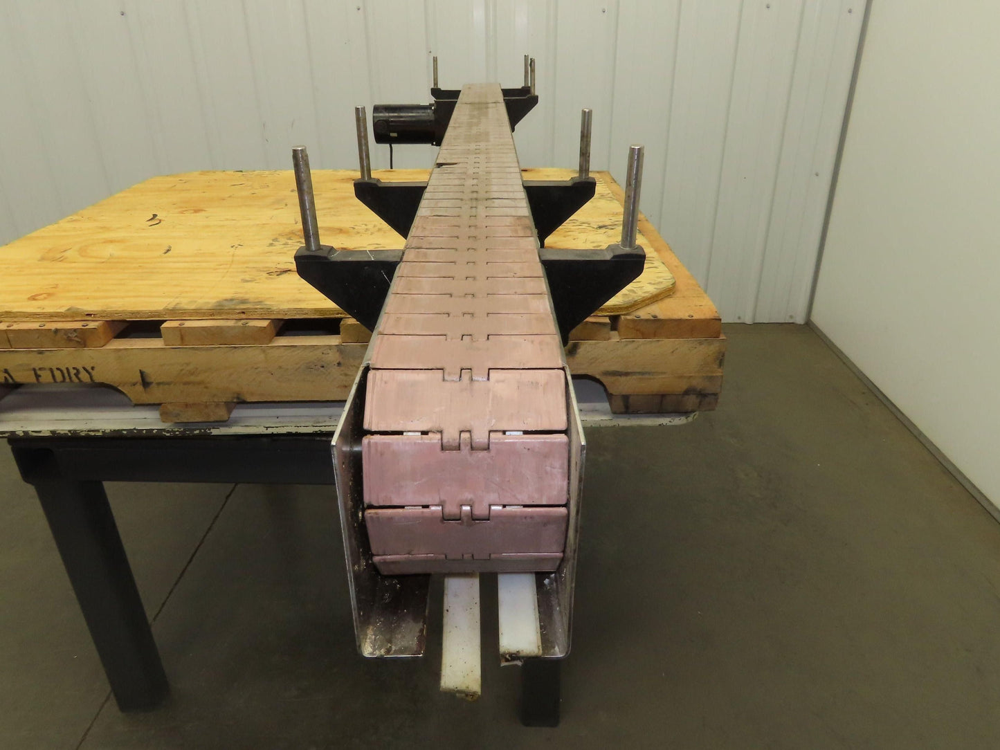 4.5"x 7' 6" Tabletop Belt Stainless Bottle Conveyor 90VDC End Drive