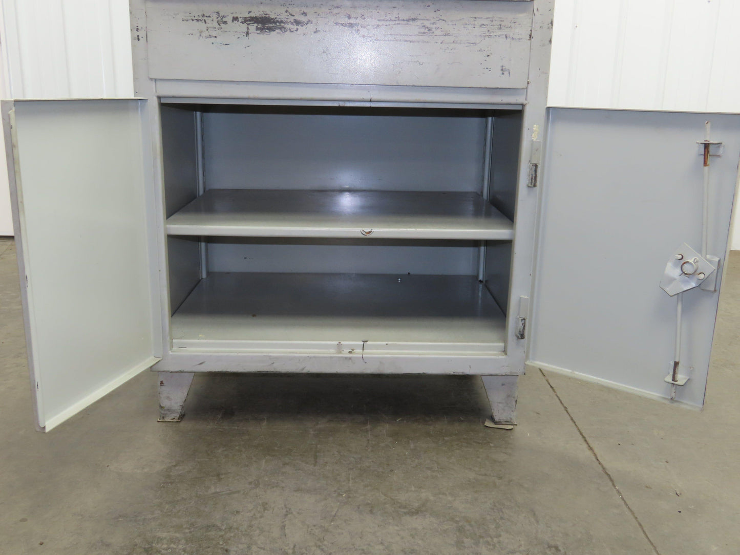 Strong Hold Extreme Duty 12 GA Shop Desk 1 Drawer Riser Shelf 36x28x54"