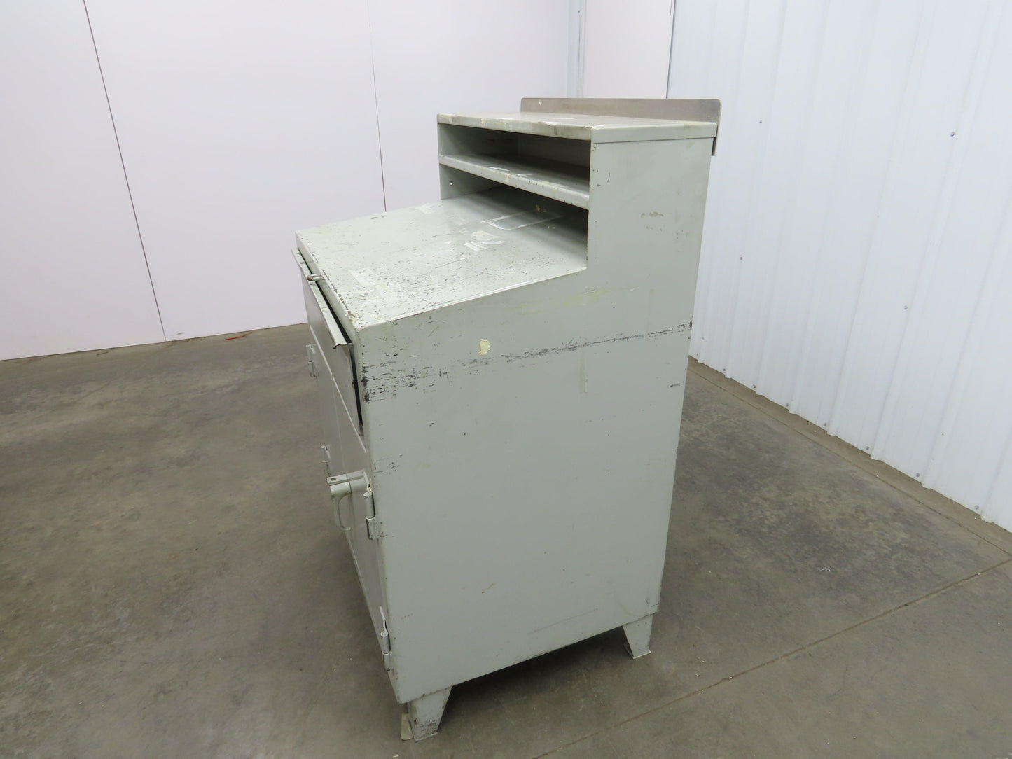 Strong Hold Extreme Duty 12 GA Shop Desk 1 Drawer Riser Shelf 36x28x54"