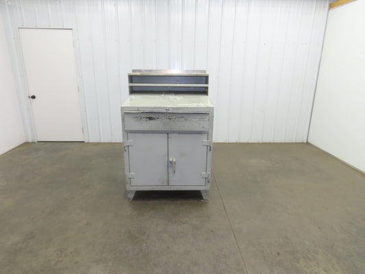 Strong Hold Extreme Duty 12 GA Shop Desk 1 Drawer Riser Shelf 36x28x54"