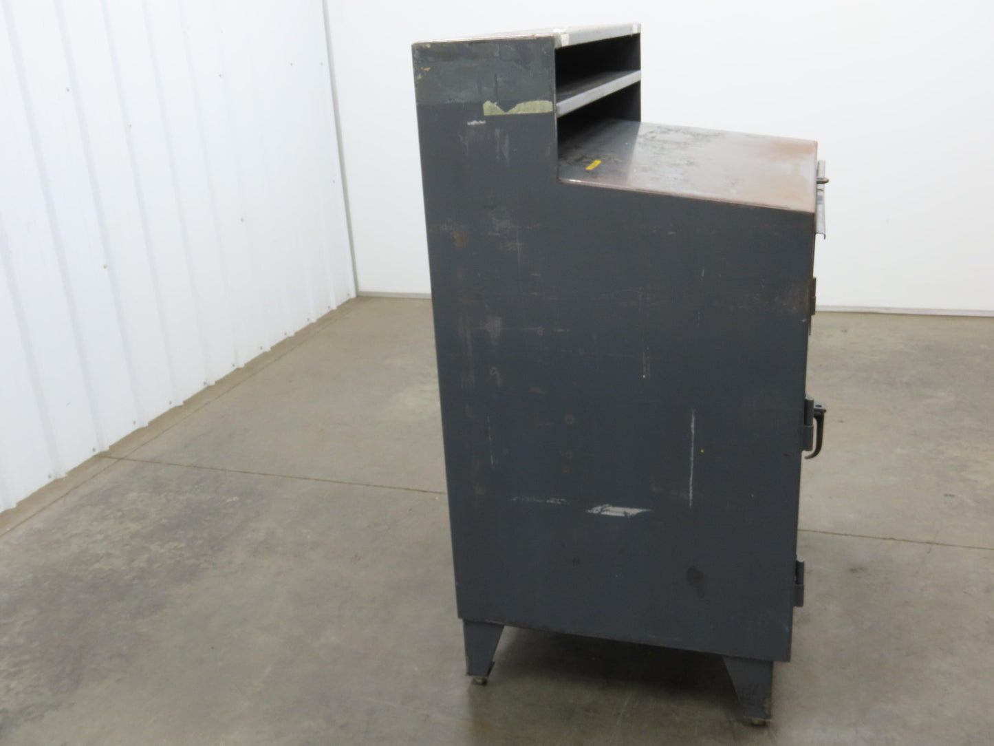 Strong Hold Extreme Duty 12 GA Shop Desk 1 Drawer Riser Shelf 36x28x54"
