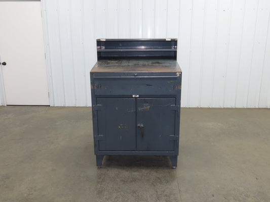 Strong Hold Extreme Duty 12 GA Shop Desk 1 Drawer Riser Shelf 36x28x54"