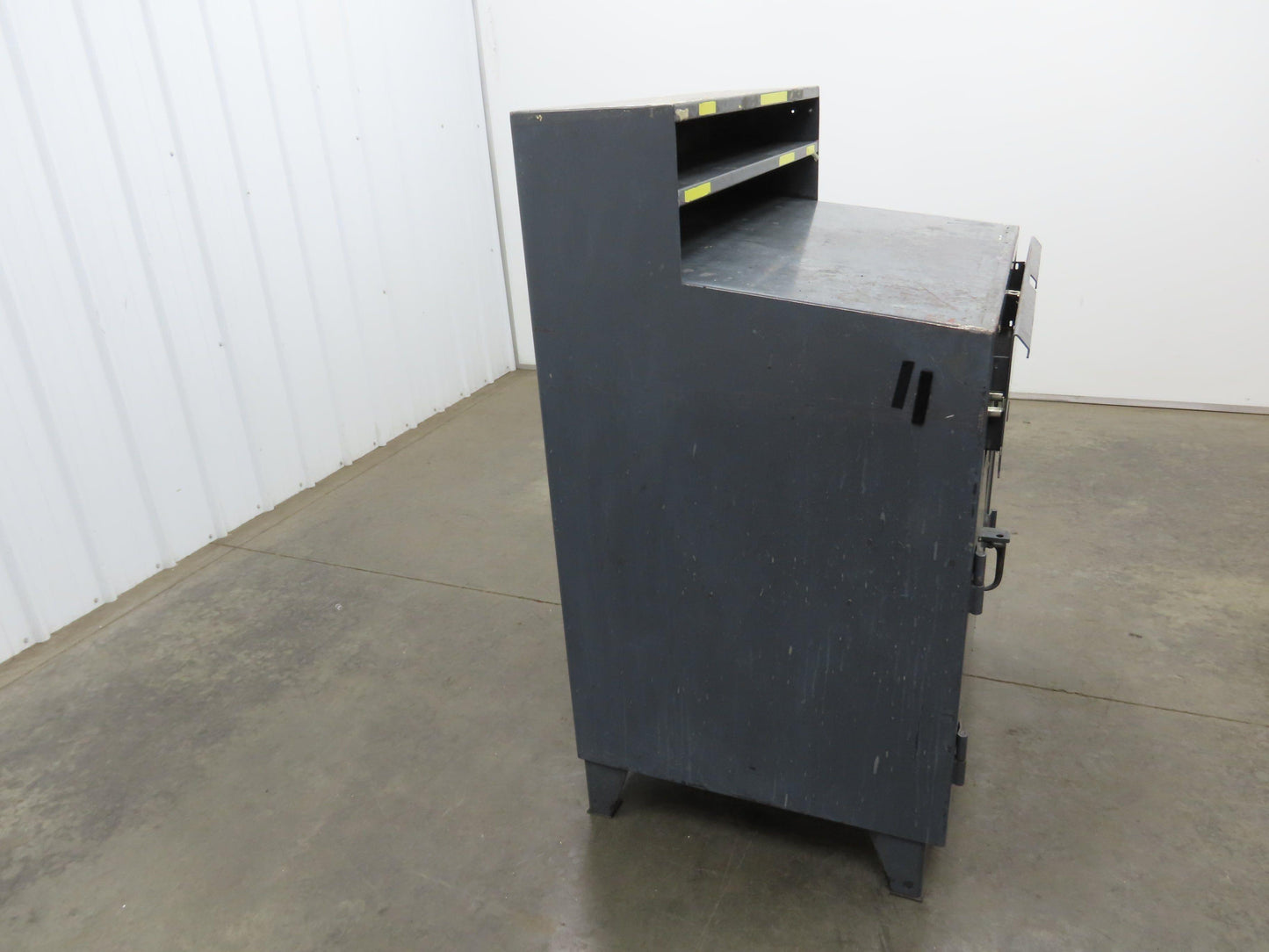Strong Hold Extreme Duty 12 GA Shop Desk 1 Drawer Riser Shelf 36x28x54"