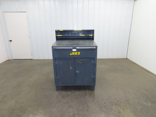 Strong Hold Extreme Duty 12 GA Shop Desk 1 Drawer Riser Shelf 36x28x54"