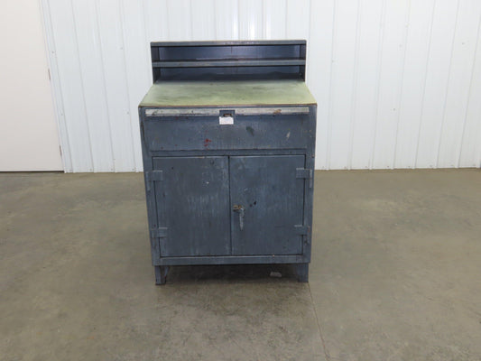 Strong Hold Extreme Duty 12 GA Shop Desk 1 Drawer Riser Shelf 36x28x54"