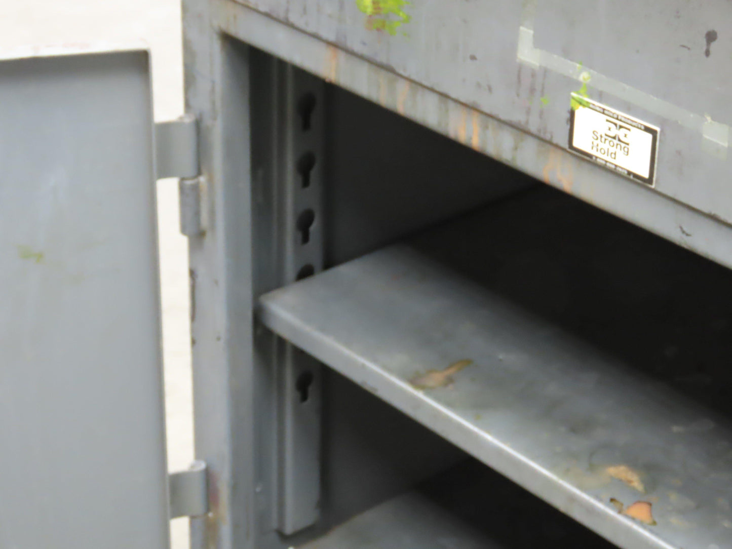 Strong Hold Extreme Duty 12 GA Shop Desk 1 Drawer Riser Shelf 36x28x54"
