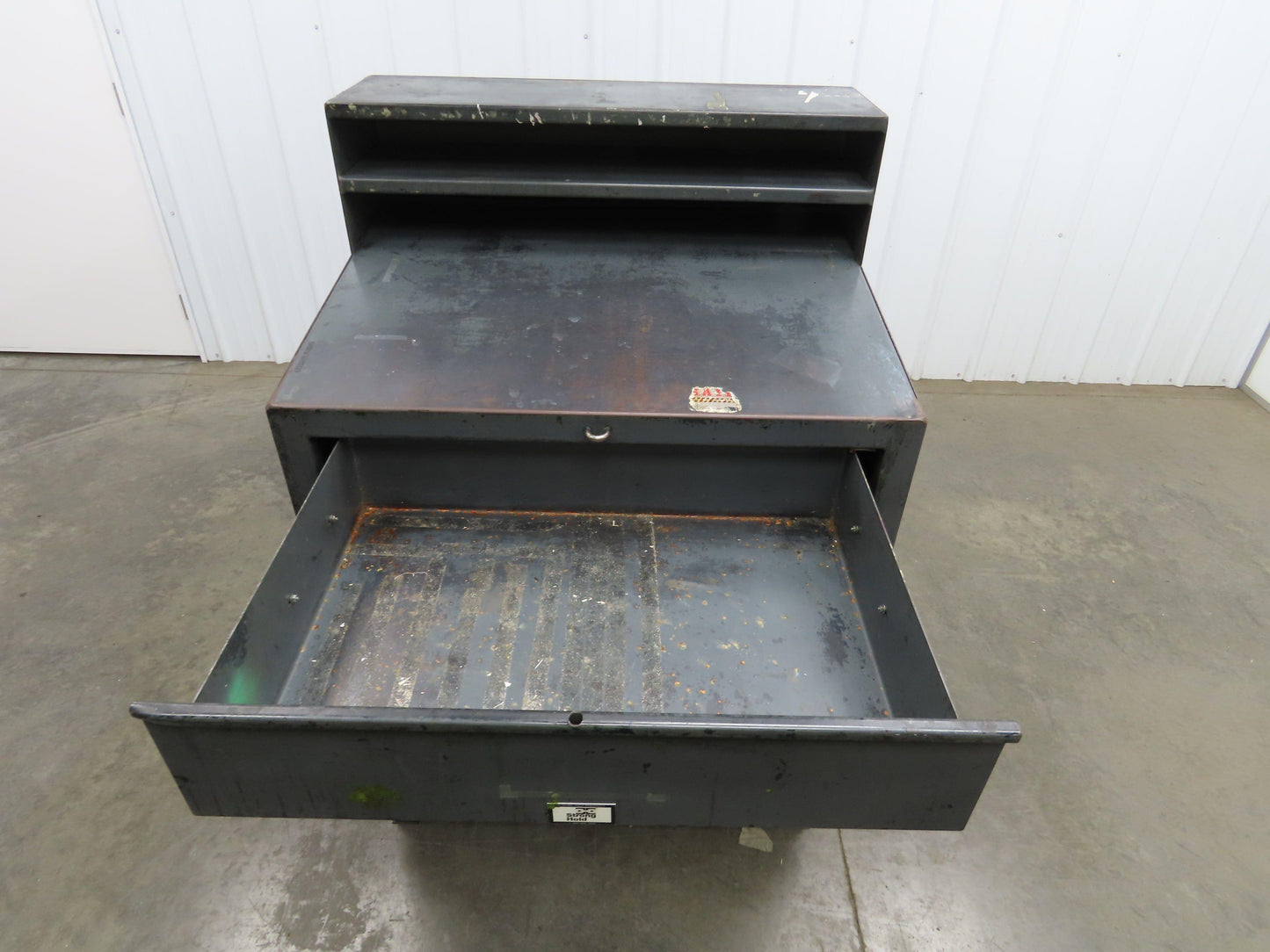 Strong Hold Extreme Duty 12 GA Shop Desk 1 Drawer Riser Shelf 36x28x54"
