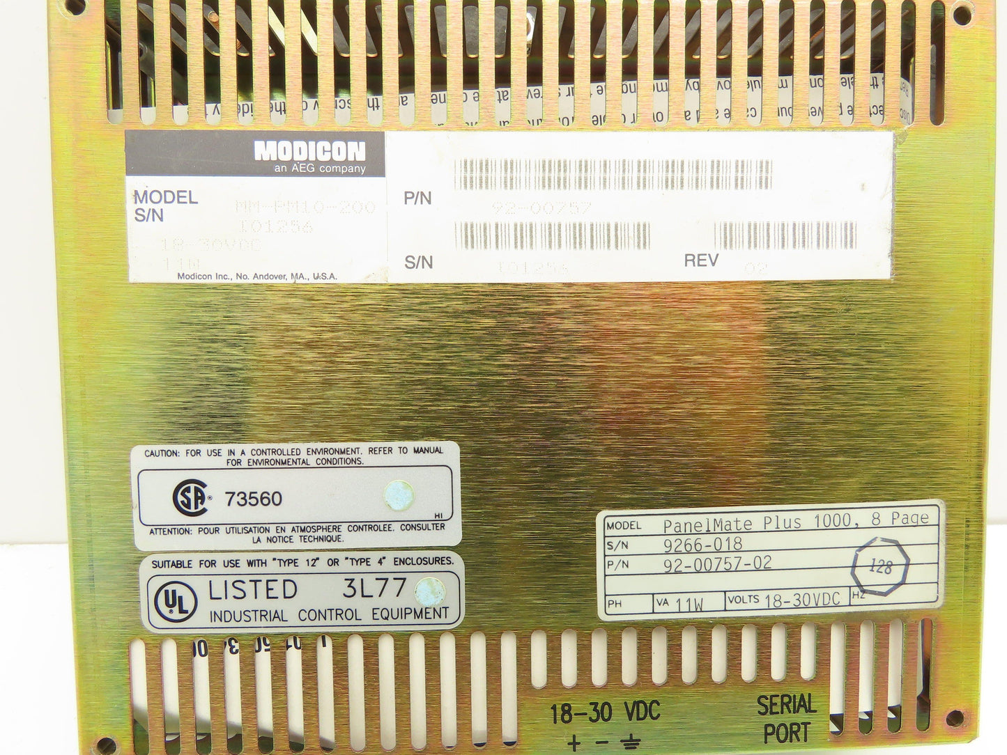 Modicon AEG MM-PM10-200 PanelMate Plus HMI Operator Display Panel Casing Cover