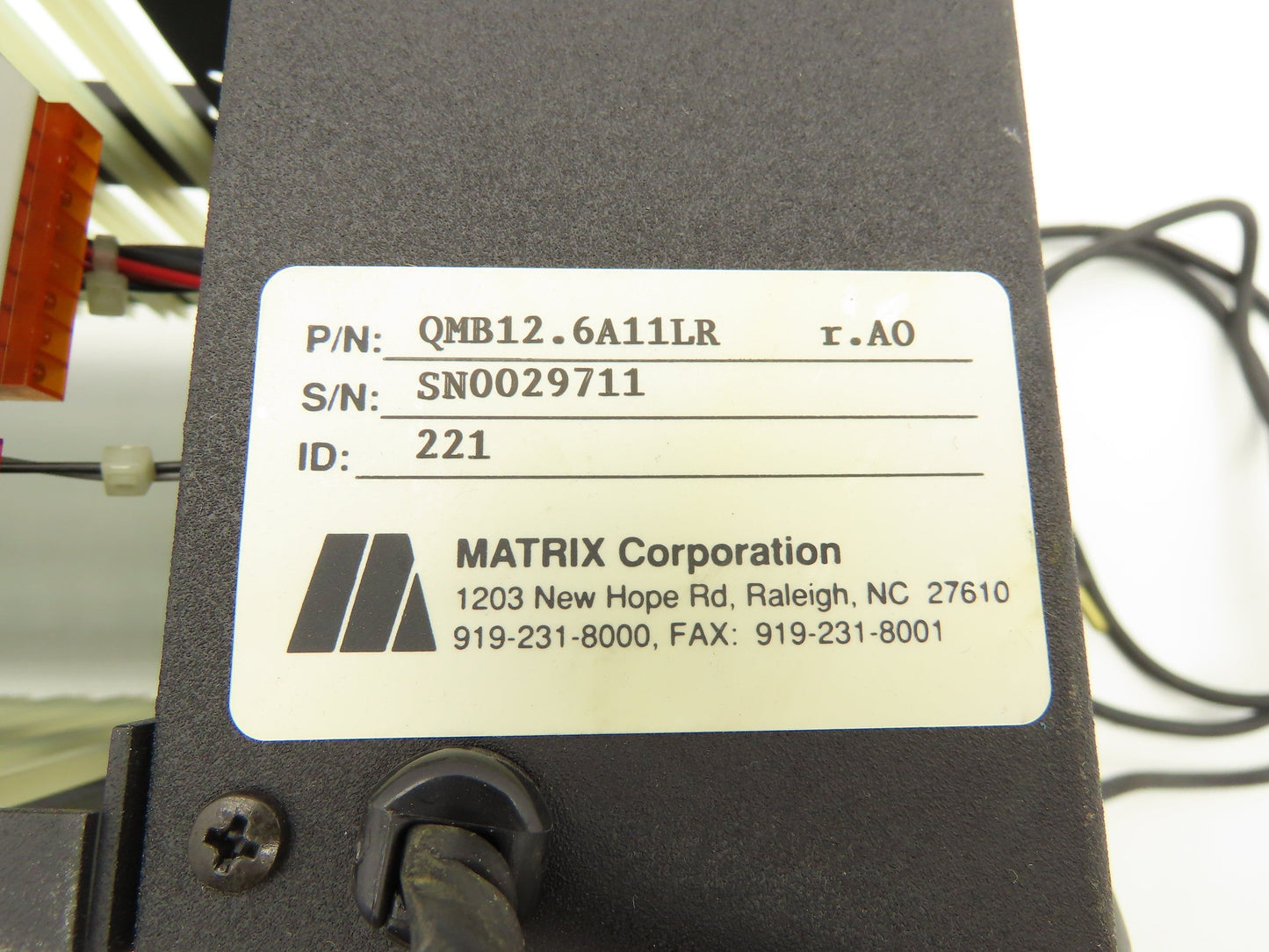 Matrix QMB12.6A11LR PLC Chassis 12-Slot Rack Power Supply