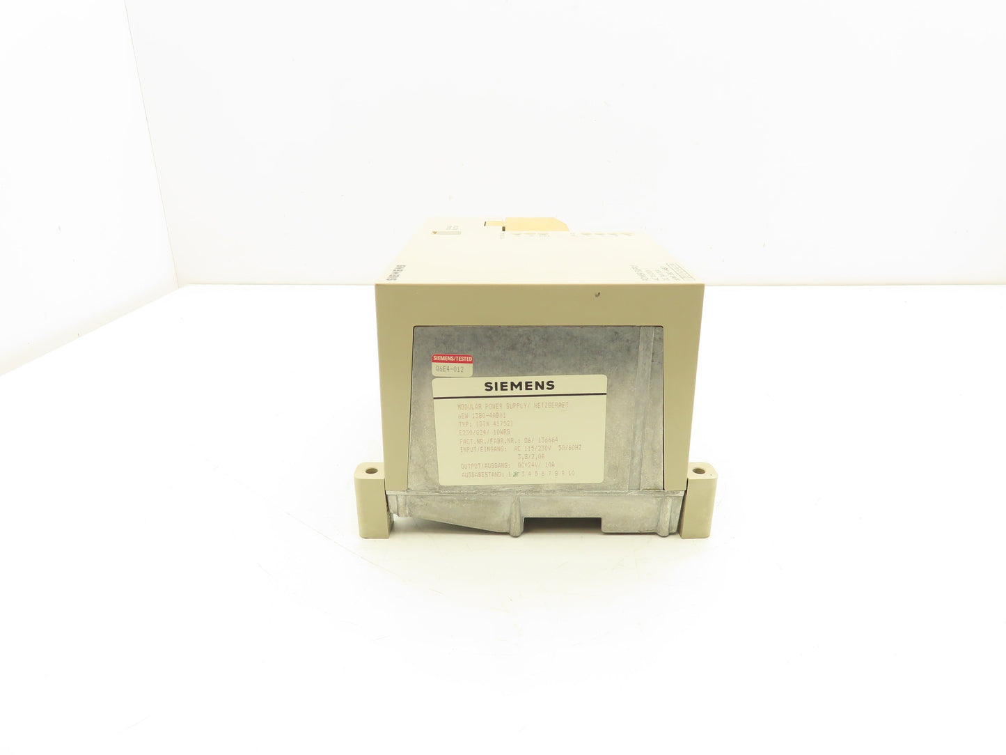 Siemens 6EW1380-4AB01 Power Supply 24VDC 10A 115/230VAC 1PH