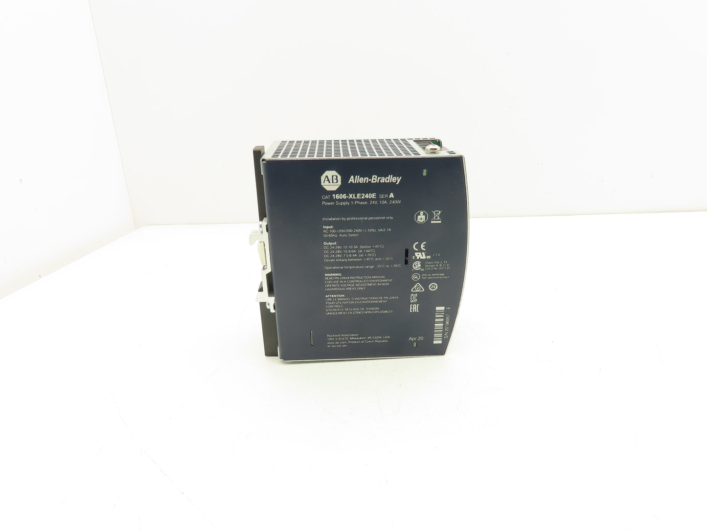 Allen Bradley 1606-XLE240E PLC Power Supply 24VDC 10A 240W 120-240V 1PH Input