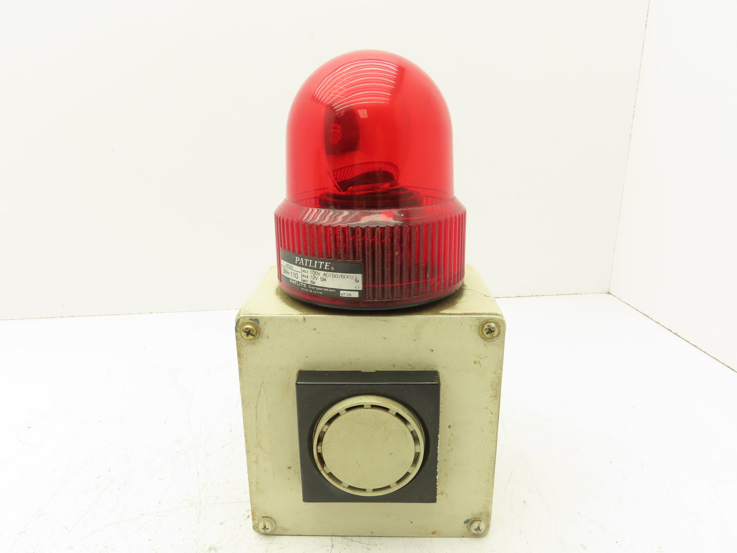 Patlite SKH-110 Revolving Warning Light Red 100VAC 12V 5W Bulb