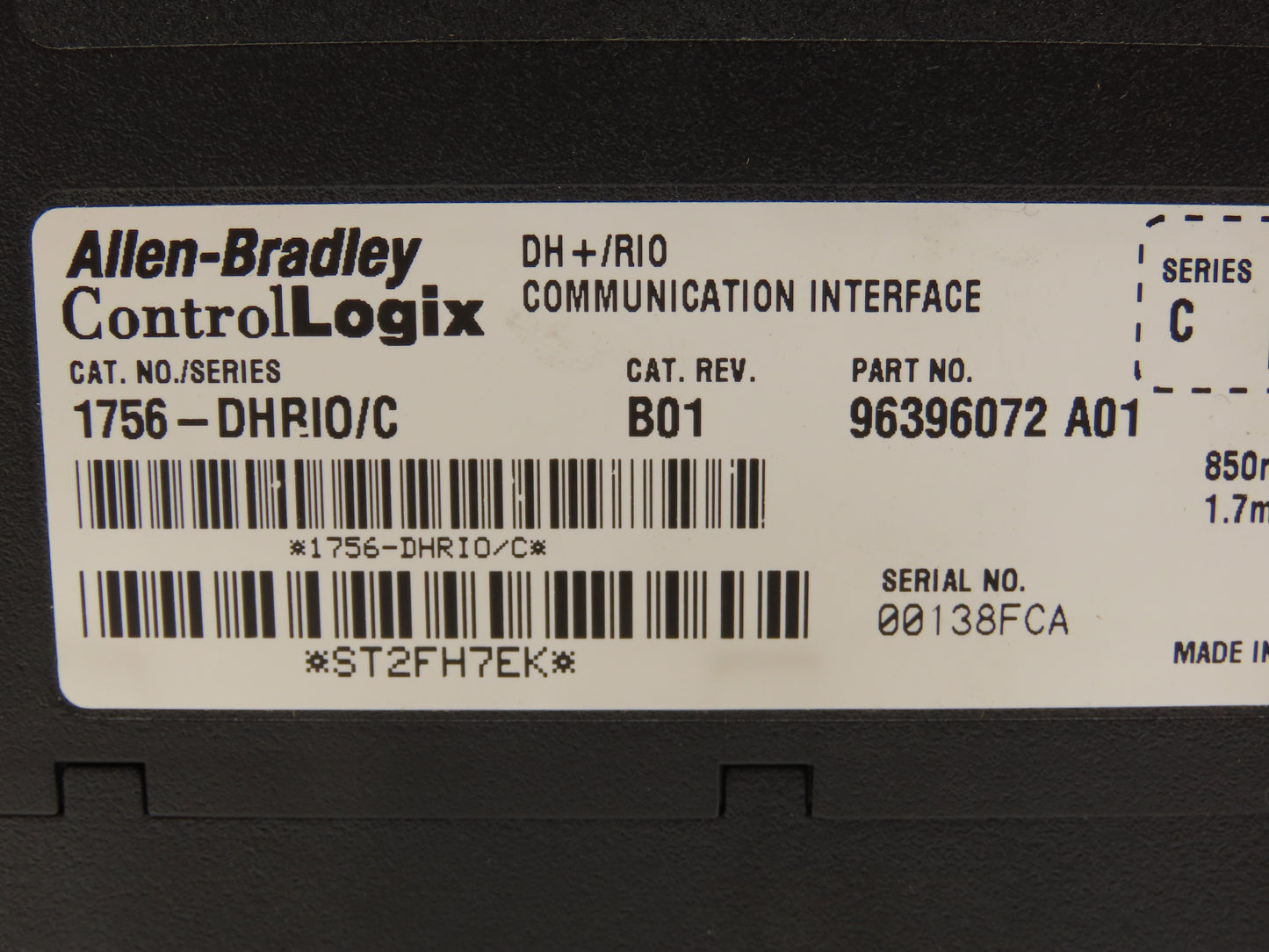 Allen Bradley 1756-DHRIO/C ControlLogix Communication Interface B01 24VDC