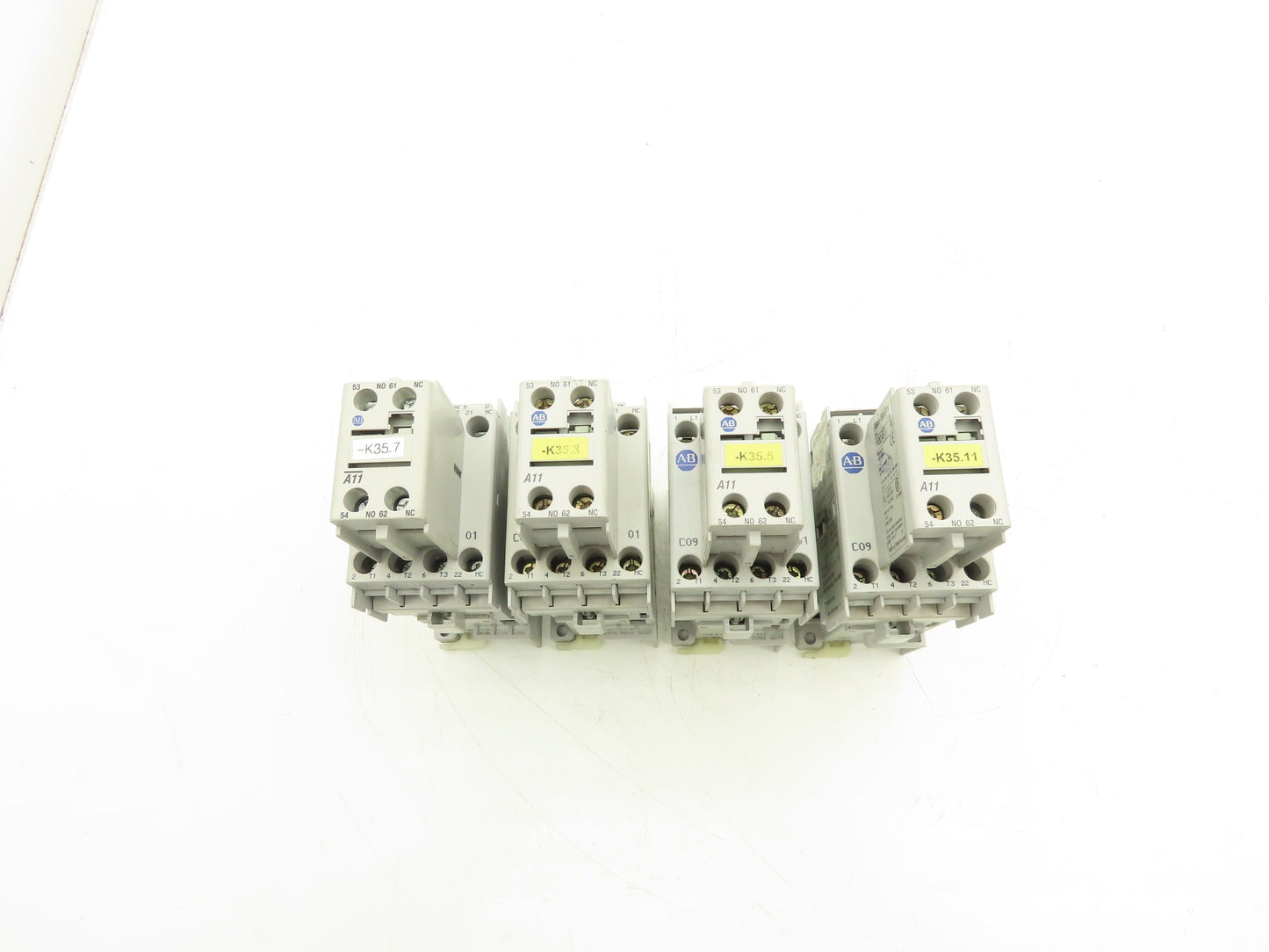 Allen Bradley 100-C09D*01 IEC Contactor 9A 3-Pole 24VDC Coil Aux 100-F Lot of 4