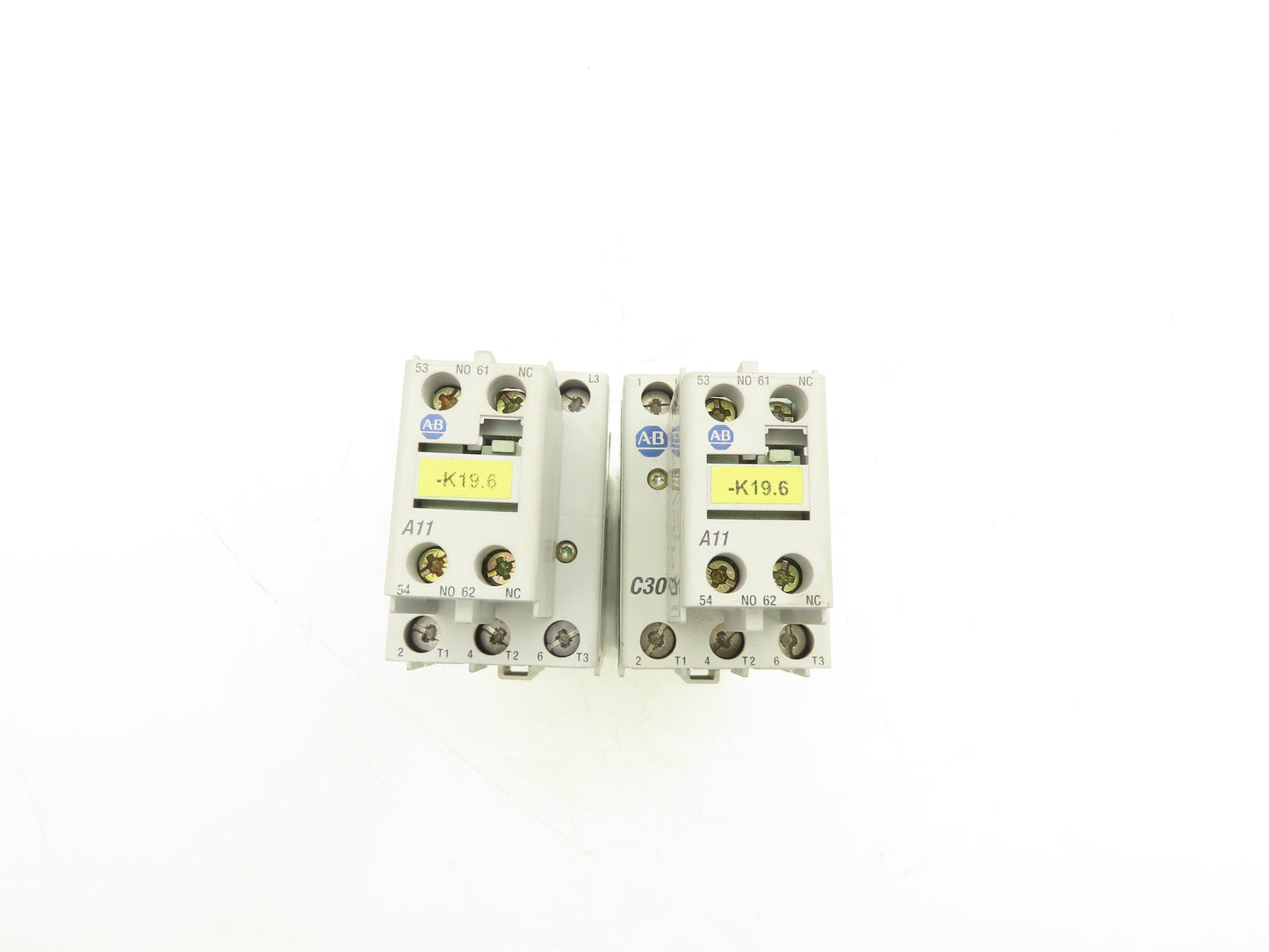 Allen Bradley 100-C30D*00 IEC Contactor 30A 3-Pole 600V 24VDC Coil Lot of 2
