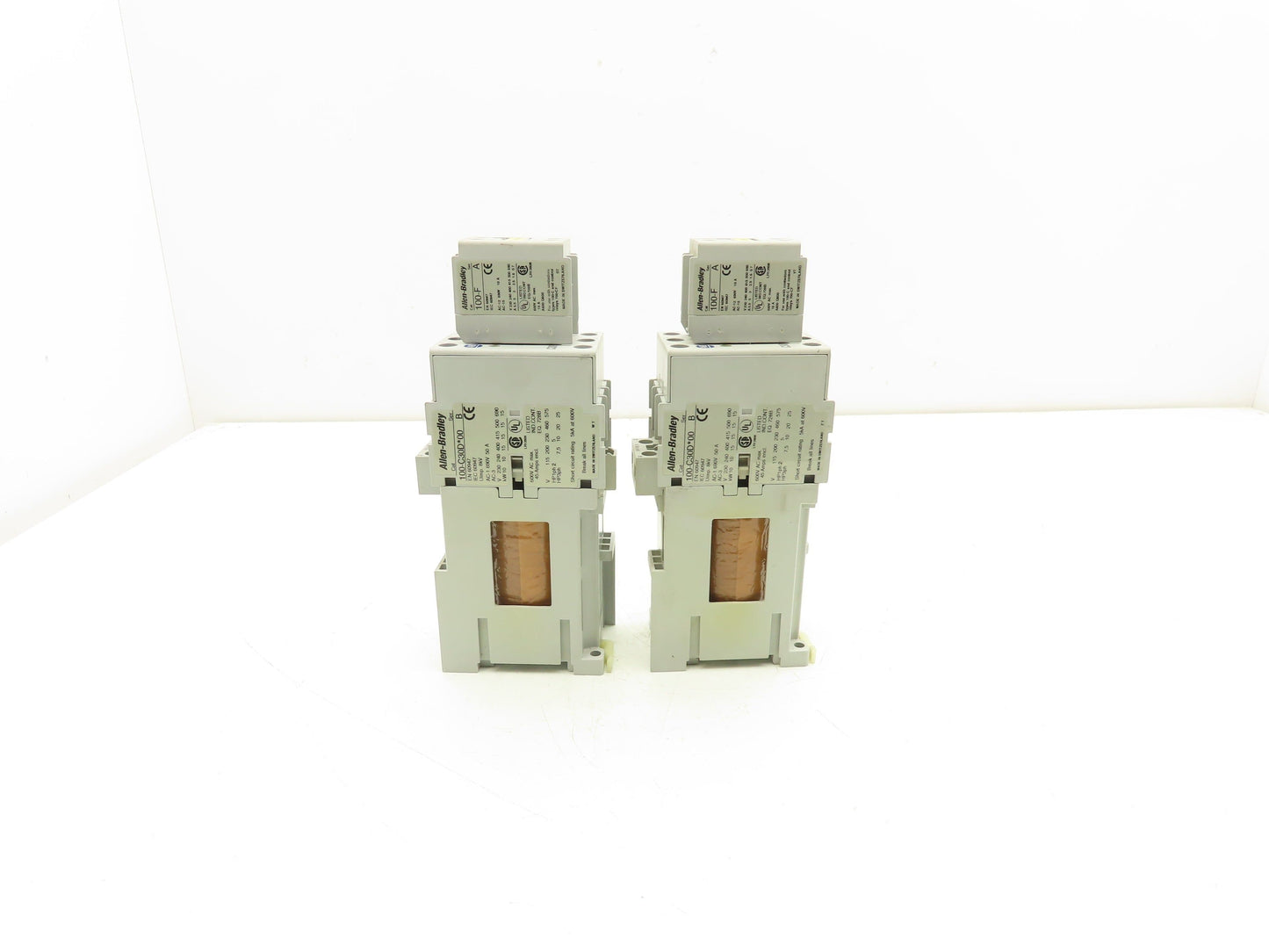 Allen Bradley 100-C30D*00 IEC Contactor 30A 3-Pole 600V 24VDC Coil Lot of 2