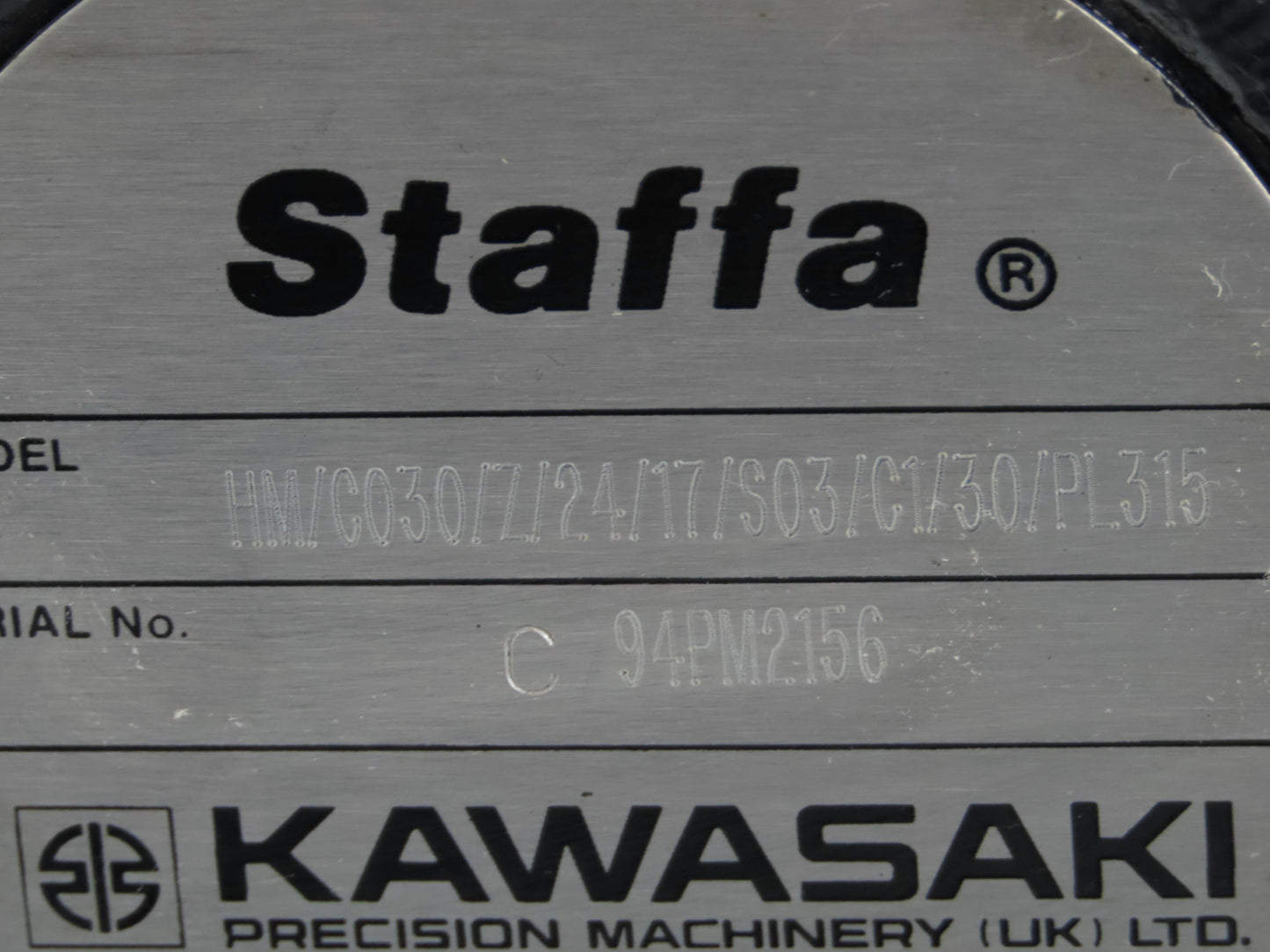 Kawasaki Staffa HM/C030/Z/24/17/S03/C1/30/PL315 Radial Piston Hydraulic Motor
