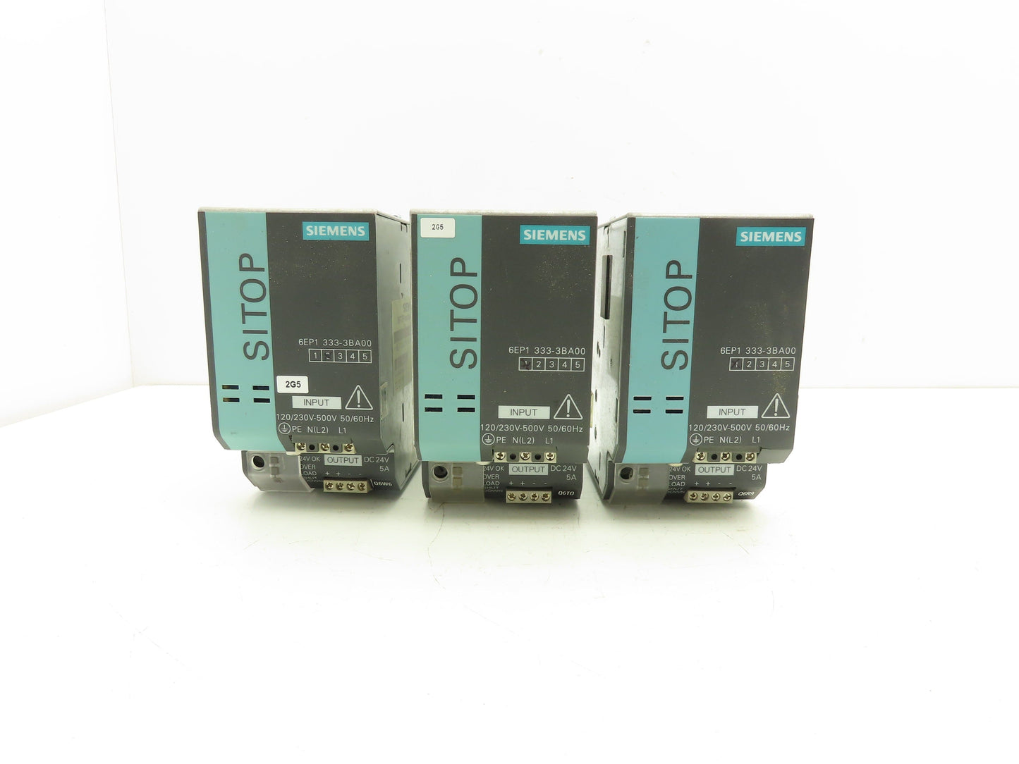 Siemens 6EP1333-3BA00 SITOP Modular Power Supply 24VDC 5A 1/2ph Lot Of 3