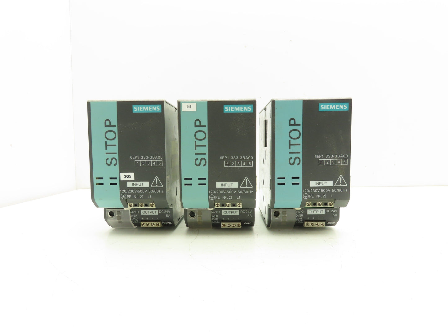 Siemens 6EP1333-3BA00 SITOP Modular Power Supply 24VDC 5A 1/2ph Lot Of 3