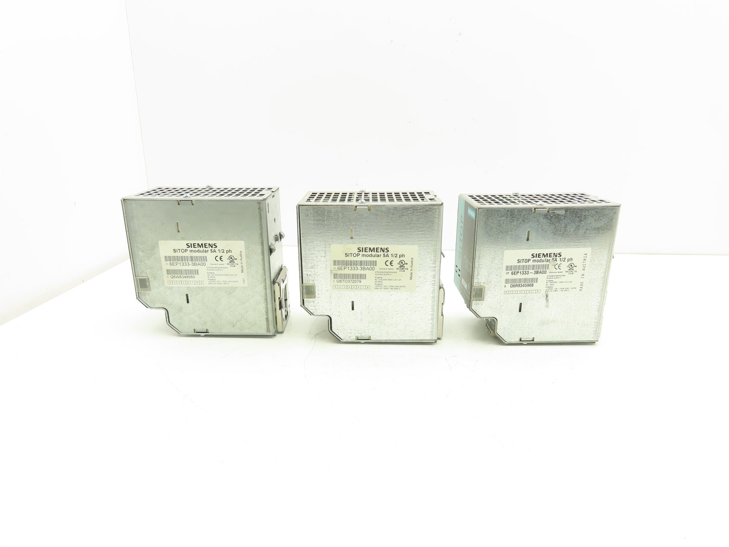 Siemens 6EP1333-3BA00 SITOP Modular Power Supply 24VDC 5A 1/2ph Lot Of 3