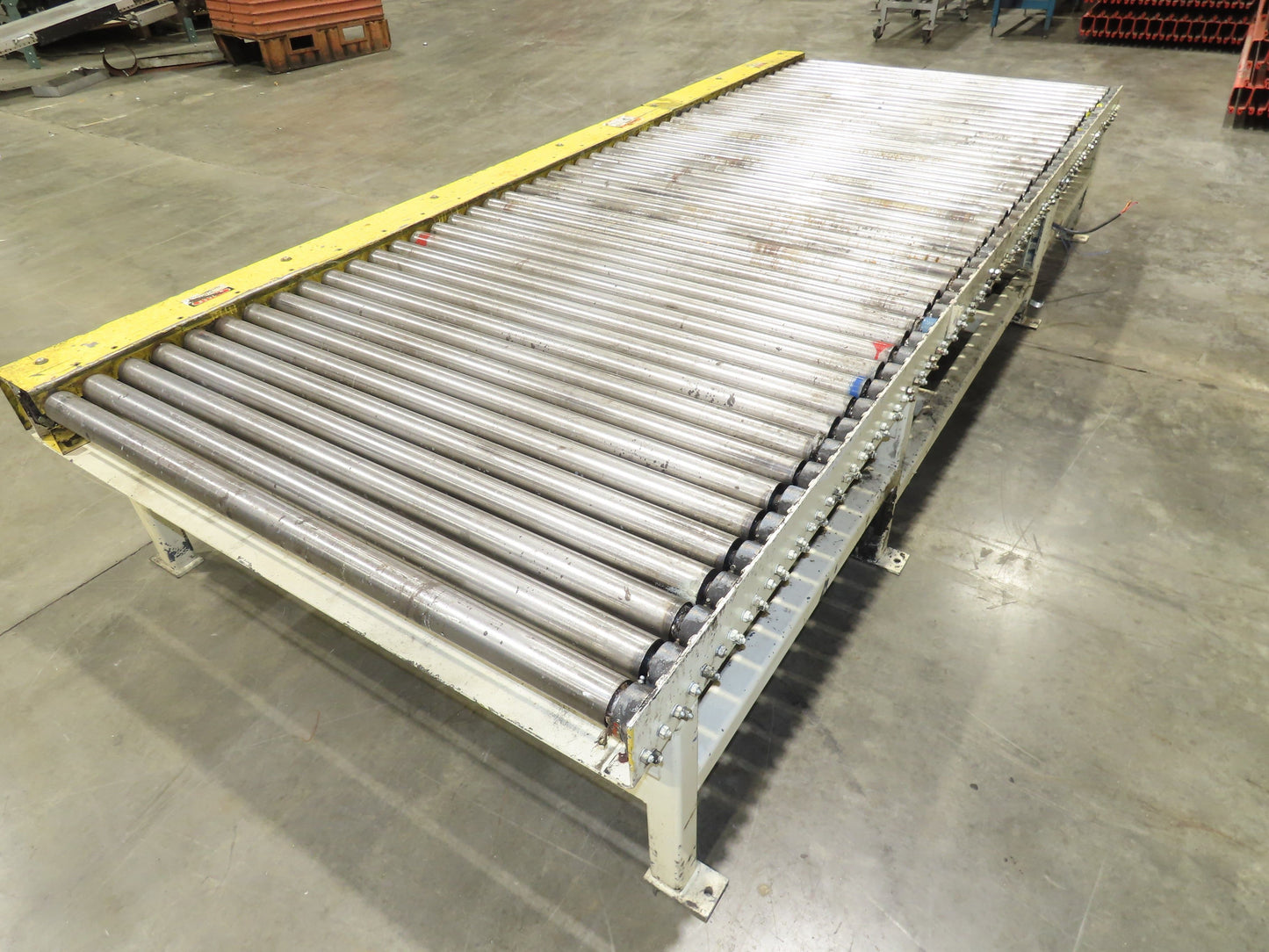 54"x 12' Pallet Transfer Conveyor 2.5" Roller 460V Chain Drive 60 FPM
