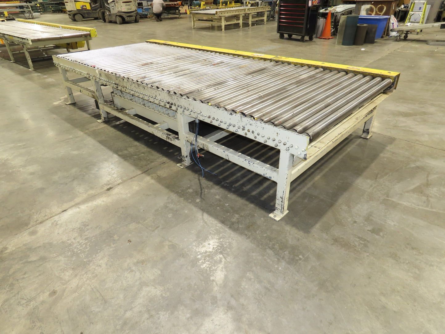 54"x 12' Pallet Transfer Conveyor 2.5" Roller 460V Chain Drive 60 FPM