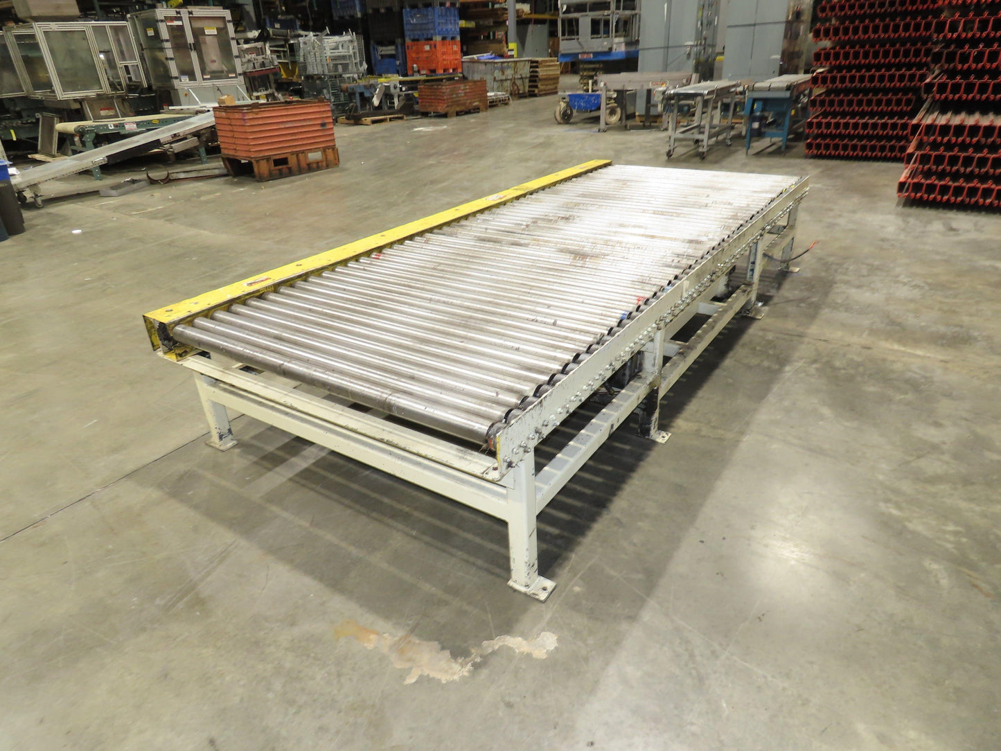 54"x 12' Pallet Transfer Conveyor 2.5" Roller 460V Chain Drive 60 FPM