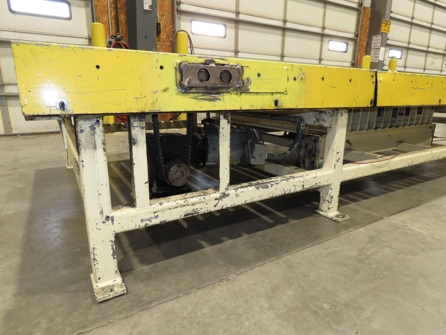 54"x 12' Pallet Transfer Conveyor 2.5" Roller 460V Chain Drive 60 FPM
