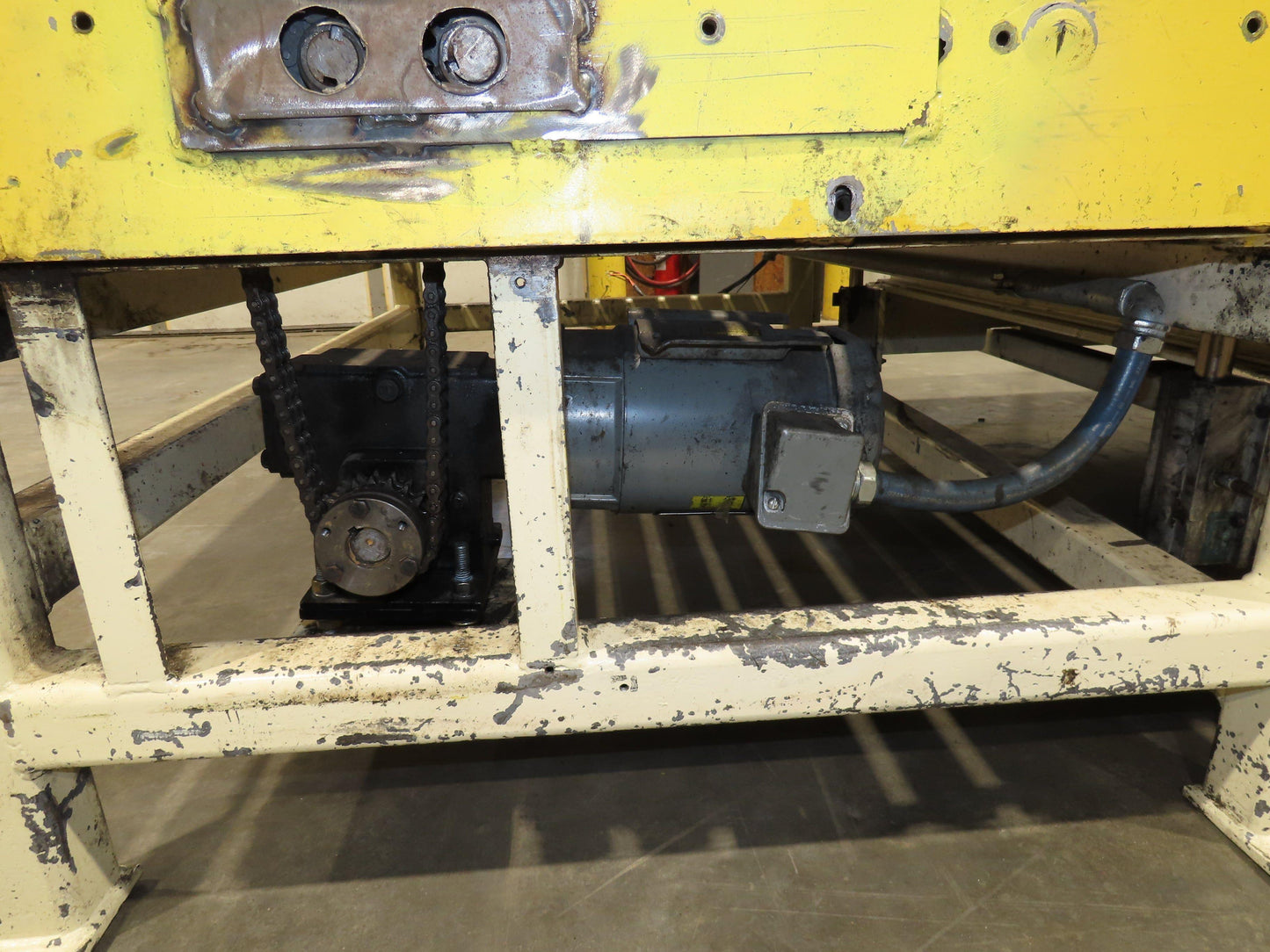 54"x 12' Pallet Transfer Conveyor 2.5" Roller 460V Chain Drive 60 FPM