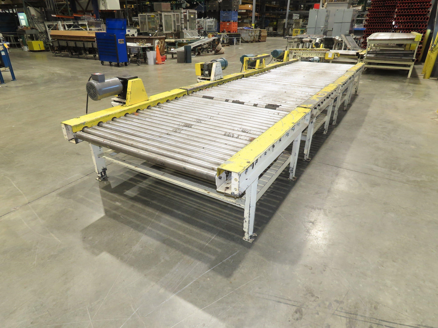54" Pallet Conveyor 2.5" Roller 1Hp 460V Chain Drive 60 FPM 20' Length
