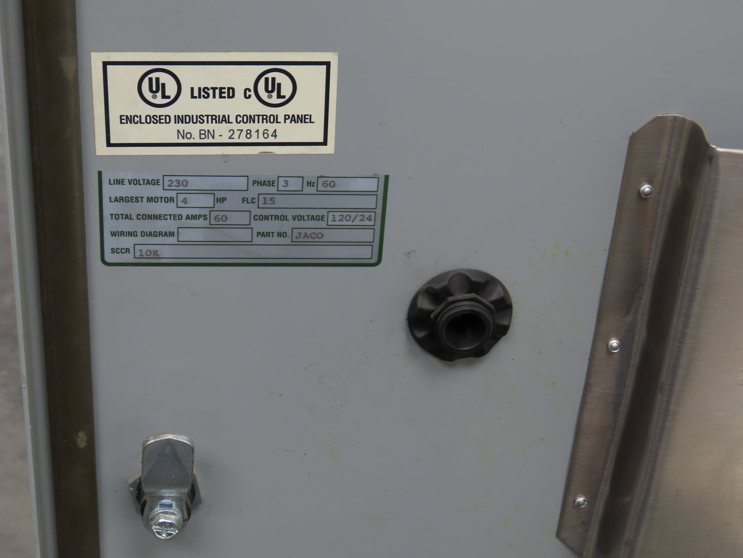 Wiegmann N412363010C Electrical Enclosure Control Panel 36x30x10" 12x9" Cutout