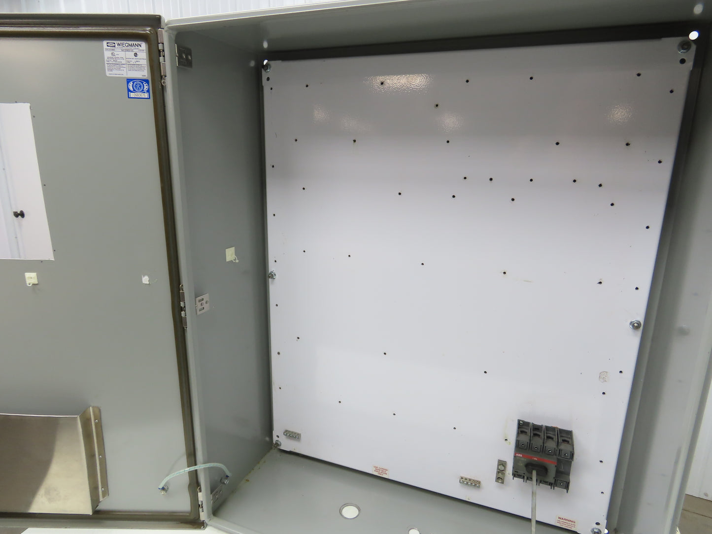 Wiegmann N412363010C Electrical Enclosure Control Panel 36x30x10" 12x9" Cutout