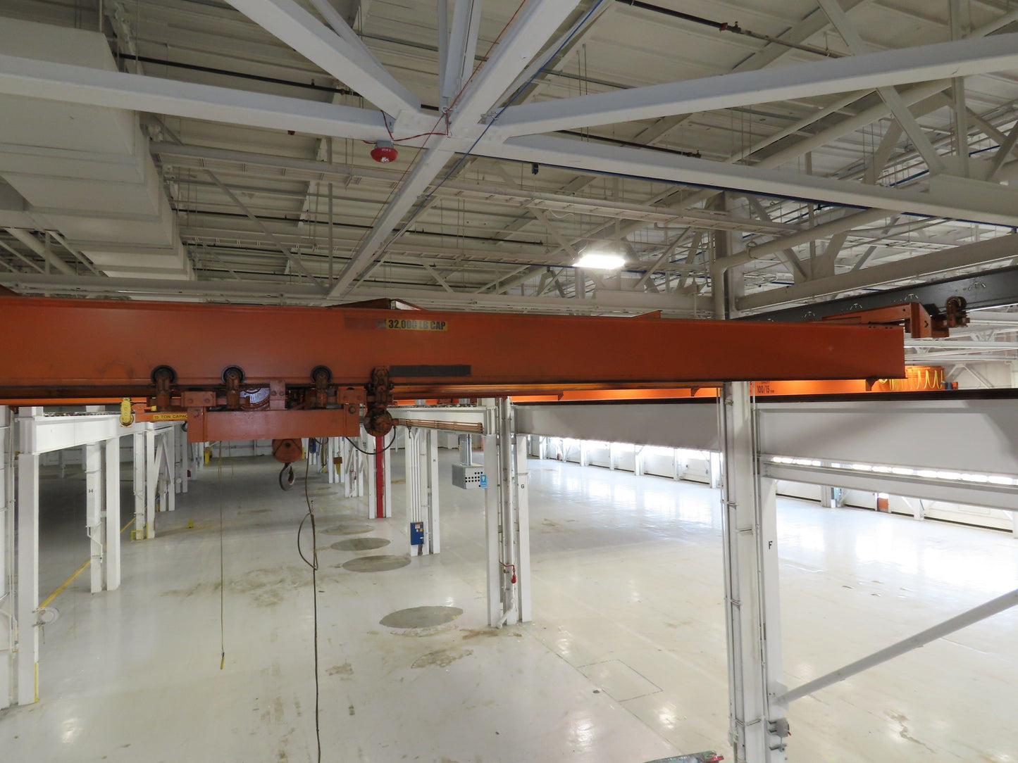 Cleveland Tramrail 16 Ton Double Girder Underhung Bridge Crane 43' Span w/Remote
