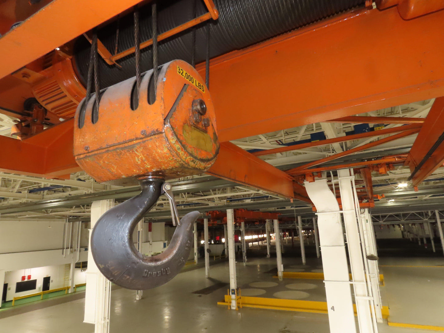 Cleveland Tramrail 16 Ton Double Girder Underhung Bridge Crane 43' Span w/Remote