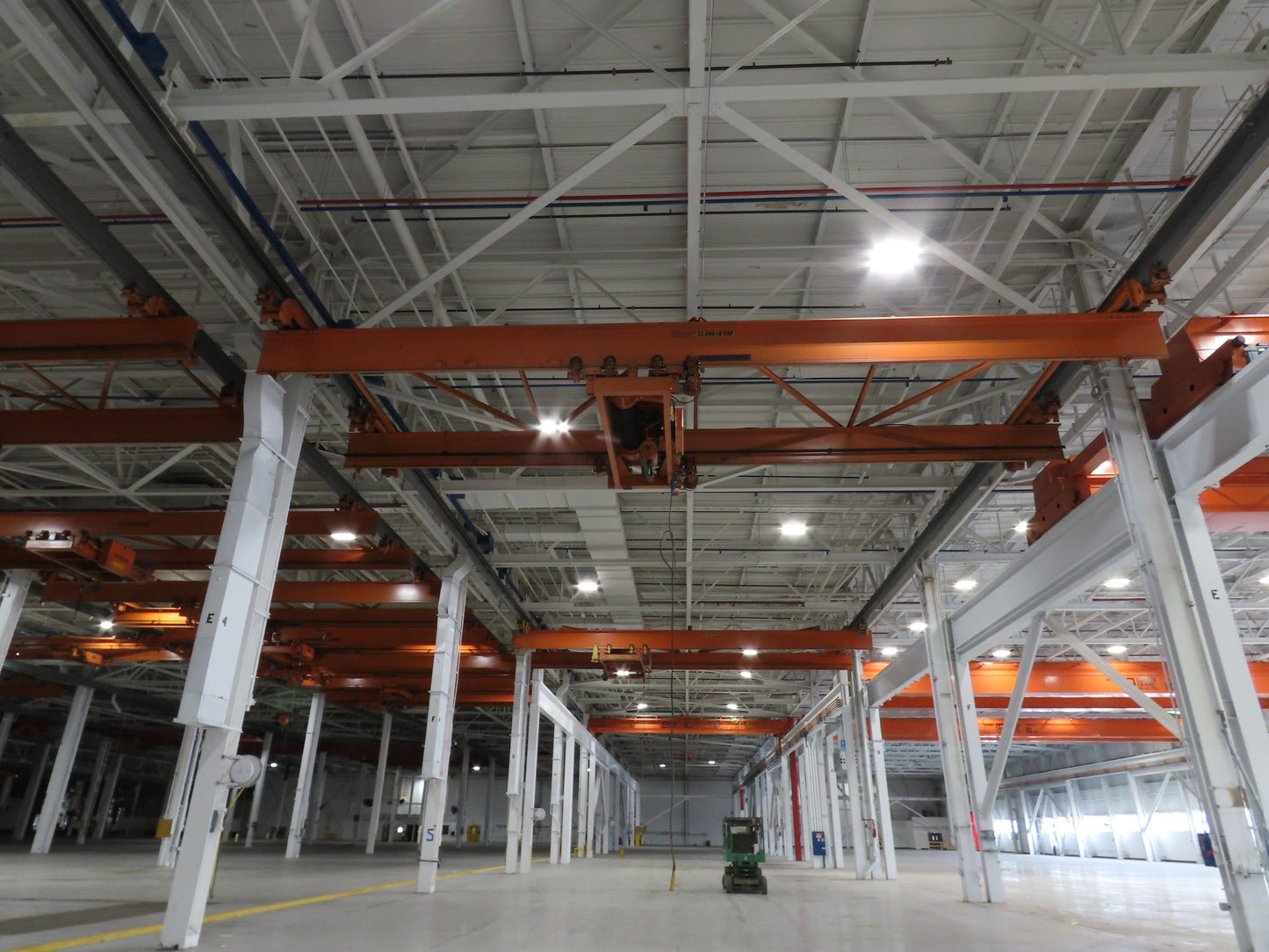 Cleveland Tramrail 16 Ton Double Girder Underhung Bridge Crane 43' Span w/Remote