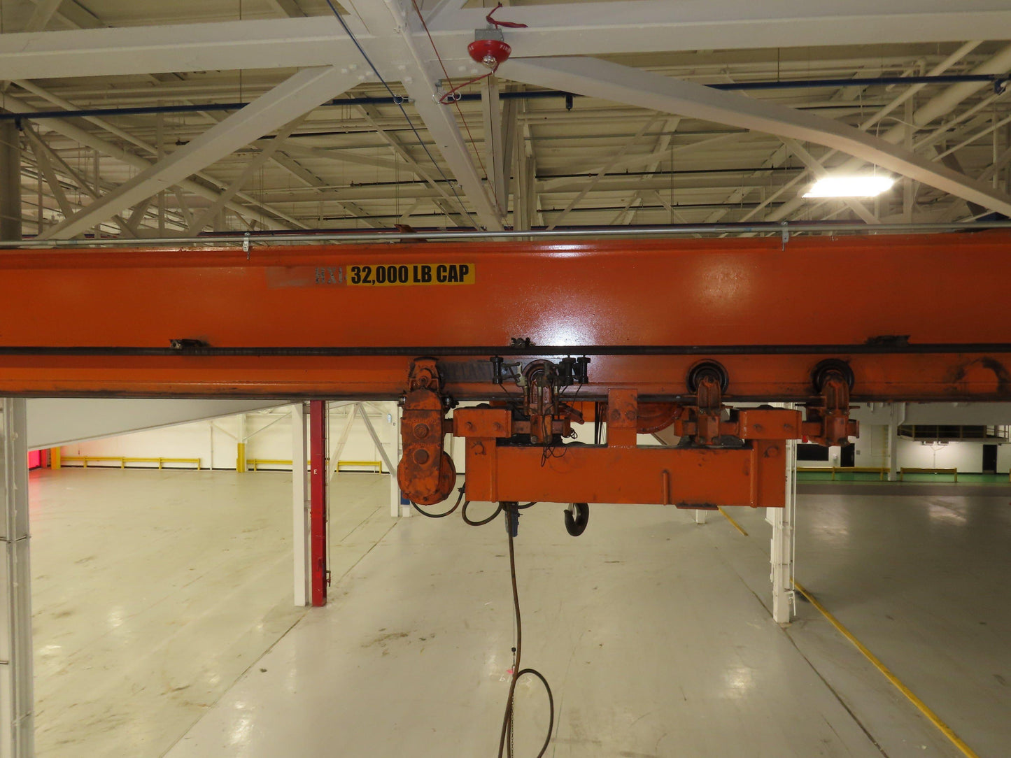 Cleveland Tramrail 16 Ton Double Girder Underhung Bridge Crane 43' Span w/Remote