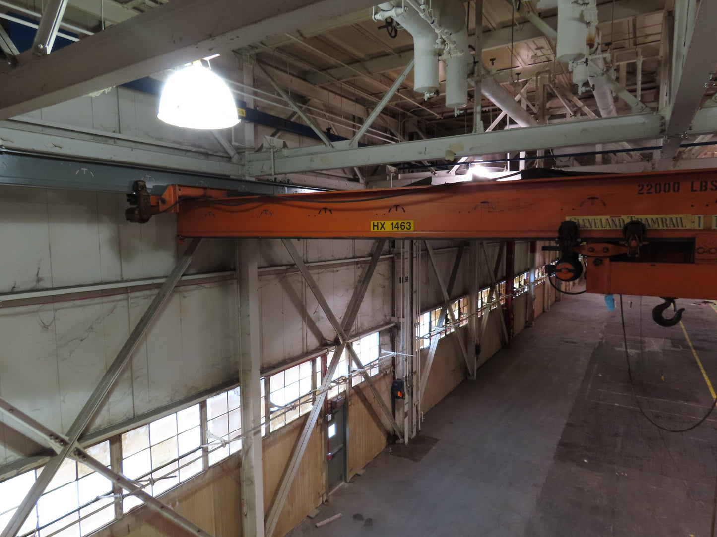 Cleveland Tramrail 11 Ton Double Girder Underhung Bridge Crane 34' 10" Span